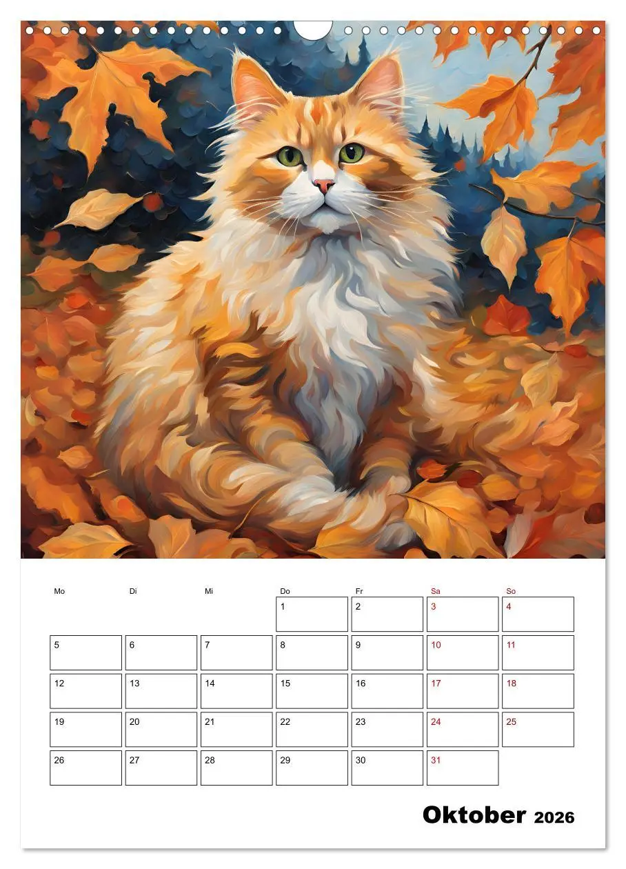 Bild: 9783457283370 | Katzenmagie (Wandkalender 2026 DIN A3 hoch), CALVENDO Monatskalender