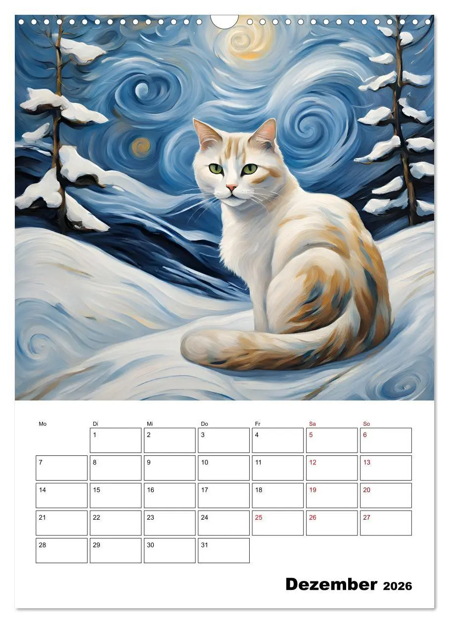 Bild: 9783457283370 | Katzenmagie (Wandkalender 2026 DIN A3 hoch), CALVENDO Monatskalender