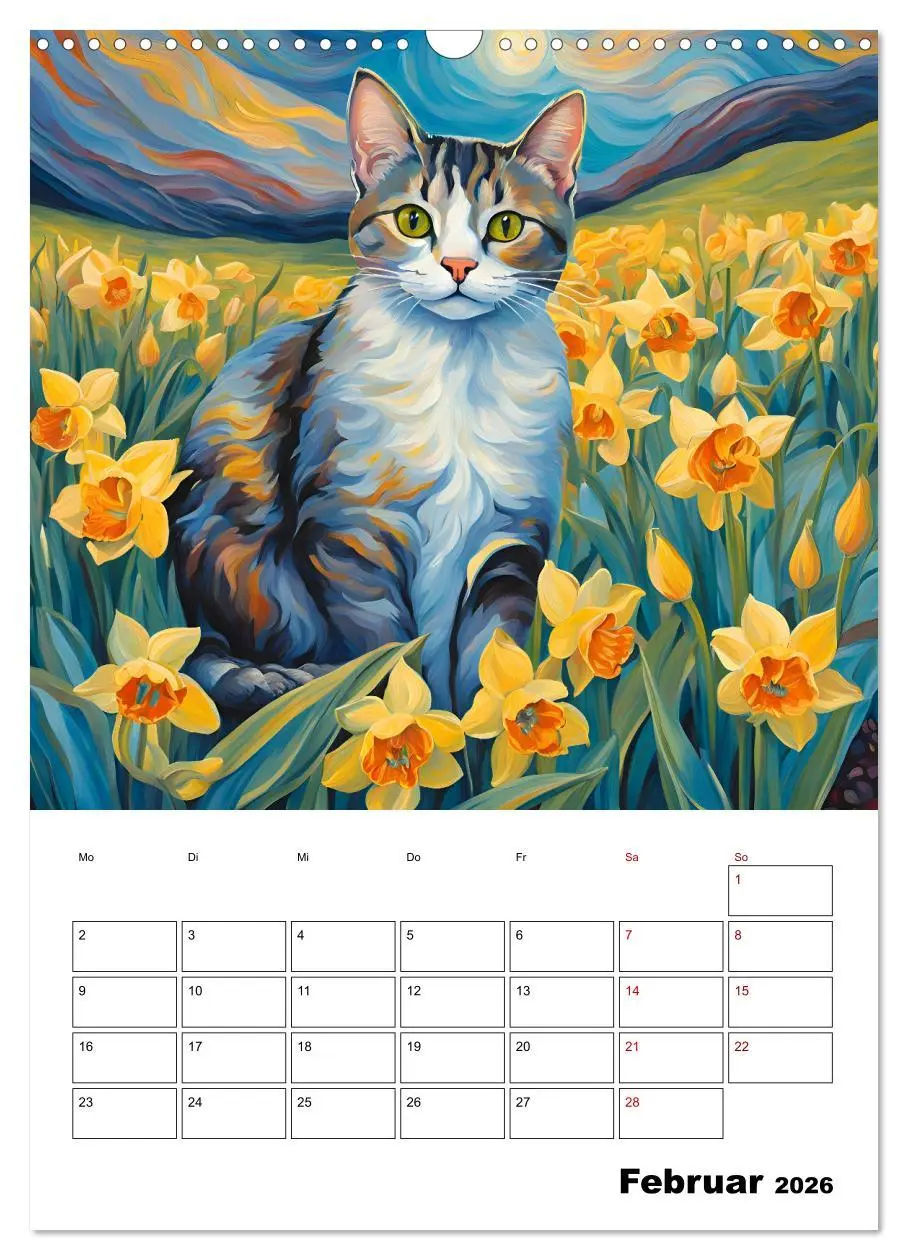 Bild: 9783457283370 | Katzenmagie (Wandkalender 2026 DIN A3 hoch), CALVENDO Monatskalender