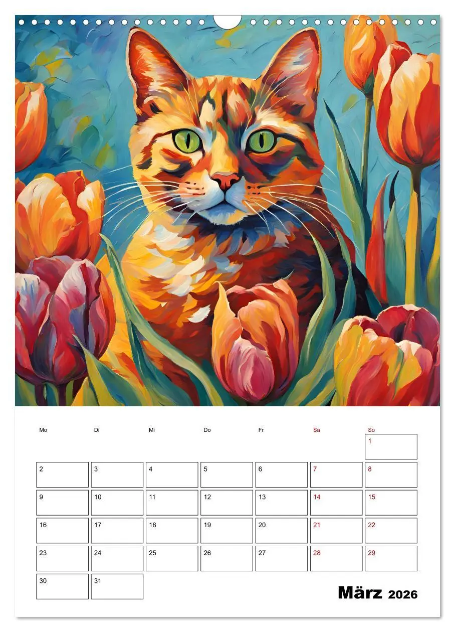 Bild: 9783457283370 | Katzenmagie (Wandkalender 2026 DIN A3 hoch), CALVENDO Monatskalender