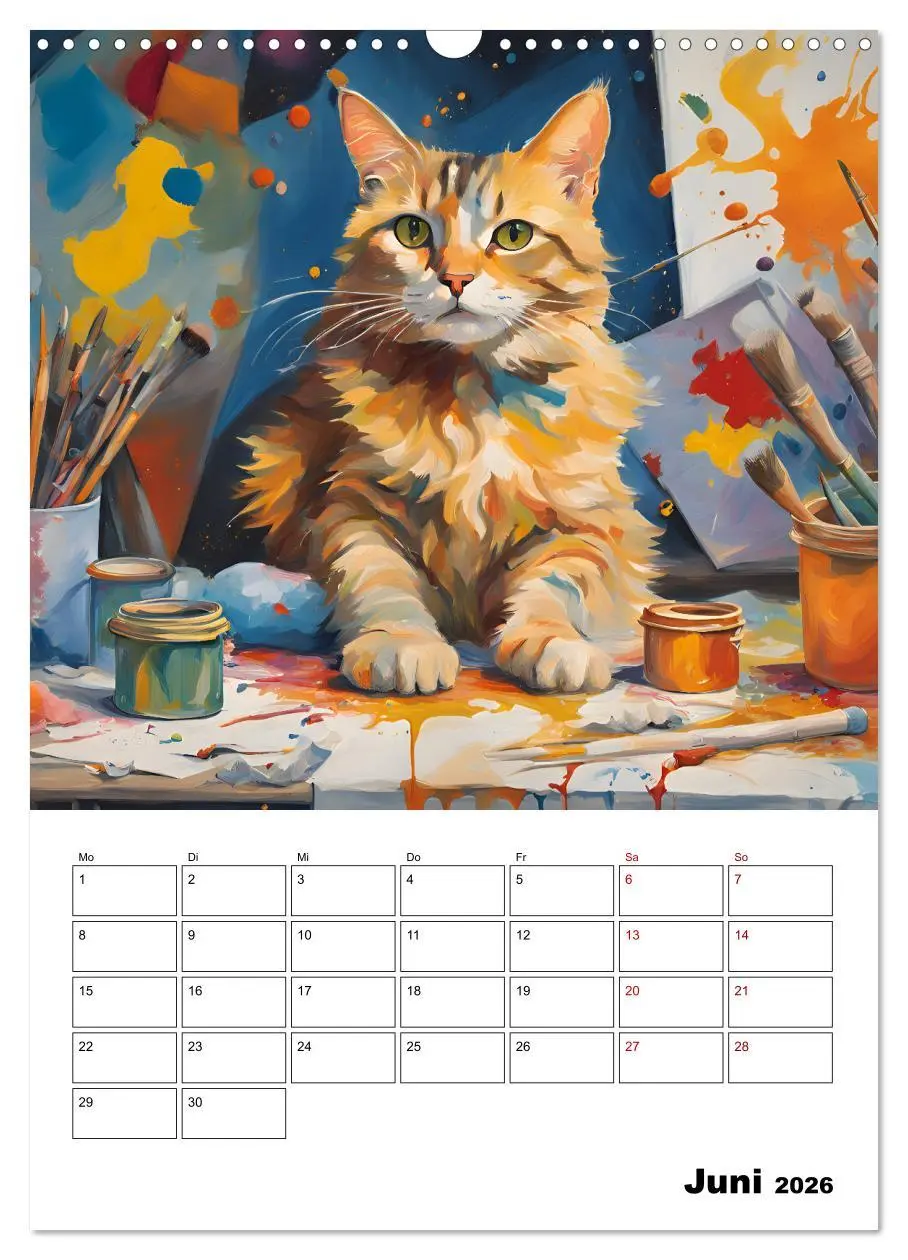 Bild: 9783457283370 | Katzenmagie (Wandkalender 2026 DIN A3 hoch), CALVENDO Monatskalender