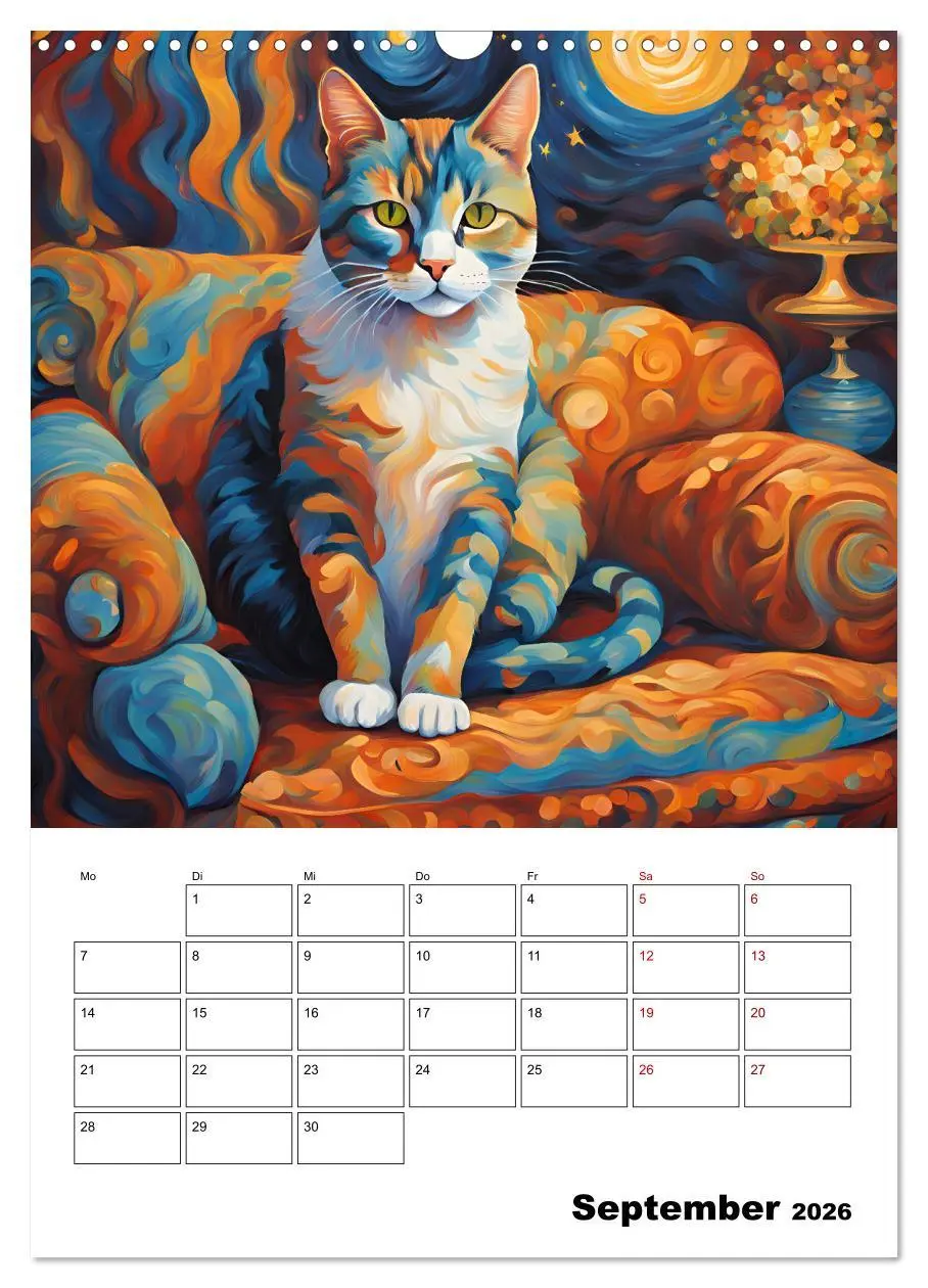 Bild: 9783457283370 | Katzenmagie (Wandkalender 2026 DIN A3 hoch), CALVENDO Monatskalender