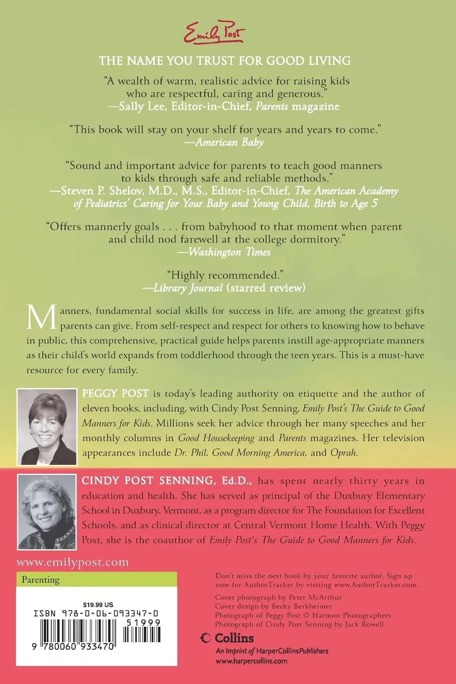 Rückseite: 9780060933470 | Emily Post's the Gift of Good Manners | Peggy Post (u. a.) | Buch