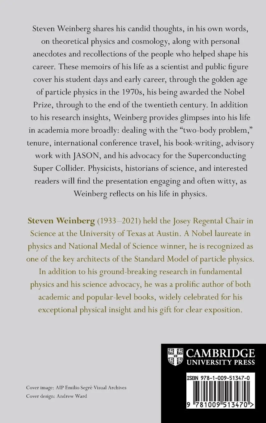 Rückseite: 9781009513470 | Steven Weinberg: A Life in Physics | Steven Weinberg | Buch | Englisch