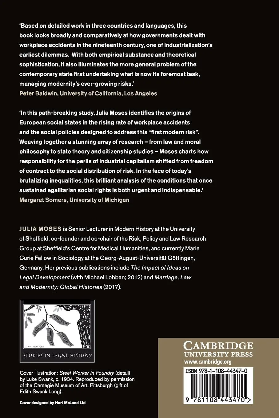 Rückseite: 9781108443470 | The First Modern Risk | Julia Moses | Taschenbuch | Englisch | 2019