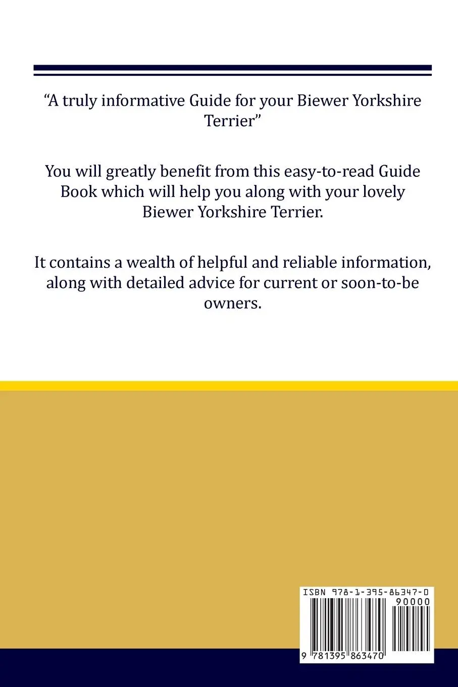 Rückseite: 9781395863470 | Biewer Yorkshire Terrier Guide Biewer Yorkshire Terrier Guide Includes