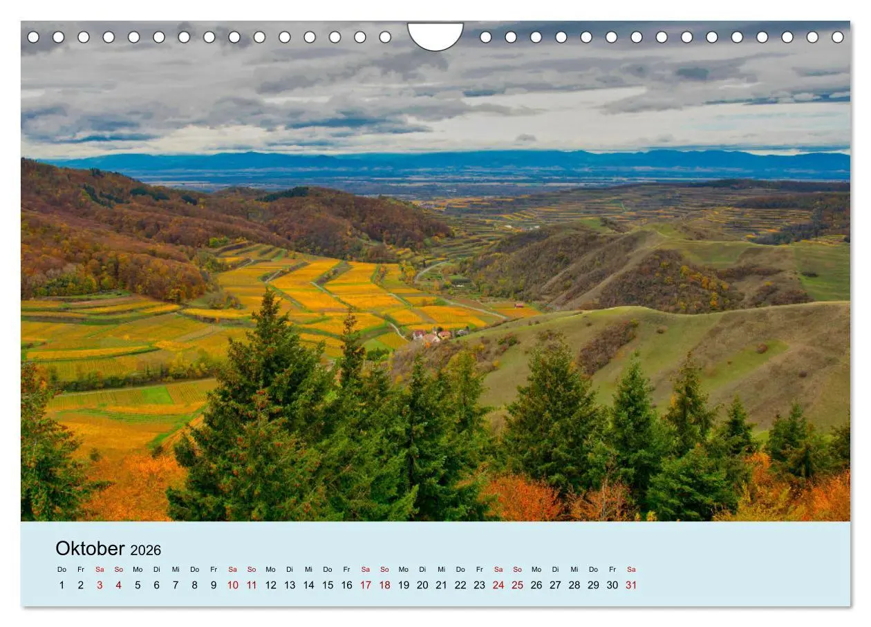 Bild: 9783457273470 | Kaiserstuhlblicke (Wandkalender 2026 DIN A4 quer), CALVENDO...