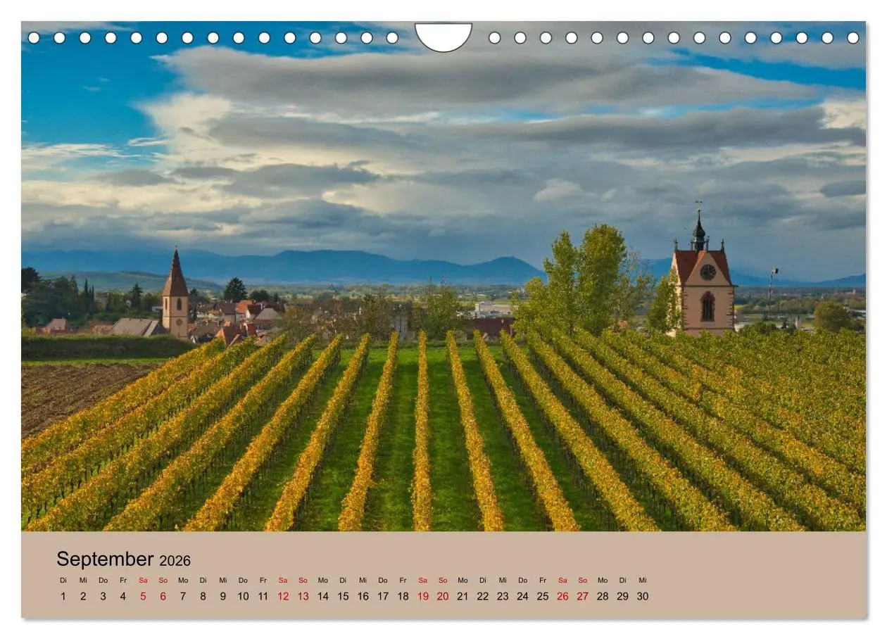 Bild: 9783457273470 | Kaiserstuhlblicke (Wandkalender 2026 DIN A4 quer), CALVENDO...
