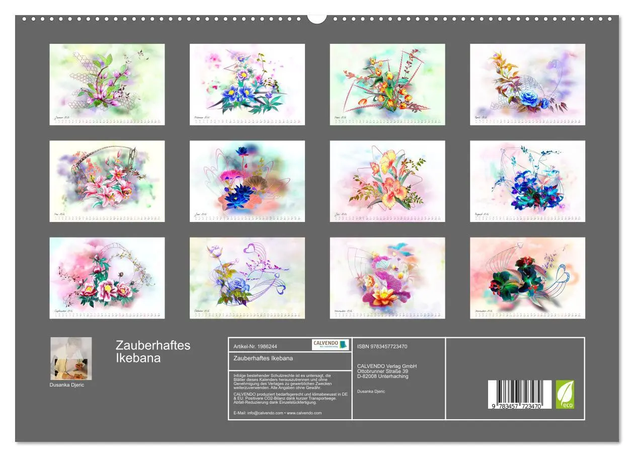 Bild: 9783457723470 | Zauberhaftes Ikebana (hochwertiger Premium Wandkalender 2026 DIN A2...