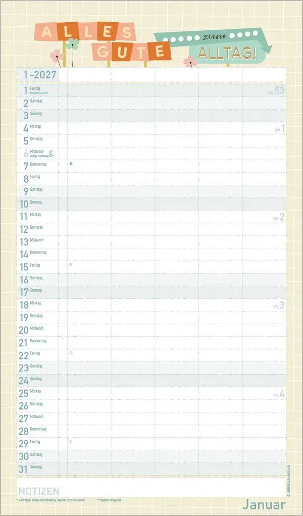 Bild: 9783819303470 | Glücksmomente 2027 | Verlag Korsch | Kalender | 13 S. | Deutsch | 2027
