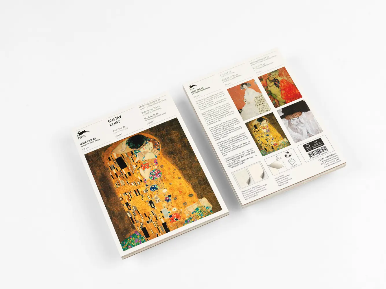 Cover: 9789460093470 | Gustav Klimt | Writing Paper &amp; Note Pad A5 | Pepin van Roojen | 2022