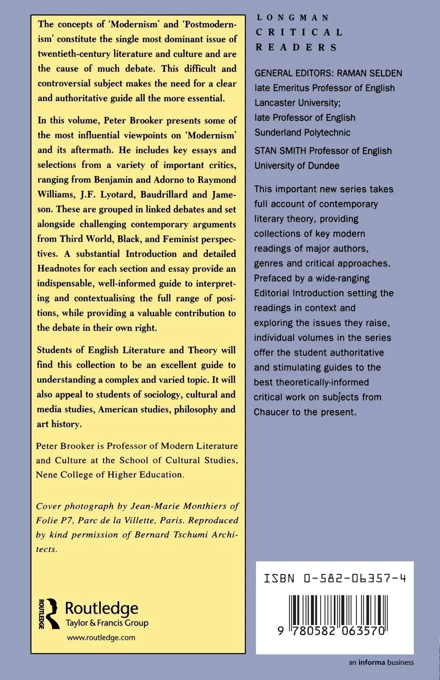 Rückseite: 9780582063570 | Modernism/Postmodernism | Peter Brooker | Taschenbuch | Englisch