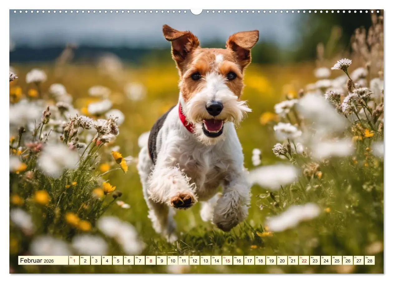 Bild: 9783457403570 | Drahthaar-Foxterrier (Wandkalender 2026 DIN A2 quer), CALVENDO...