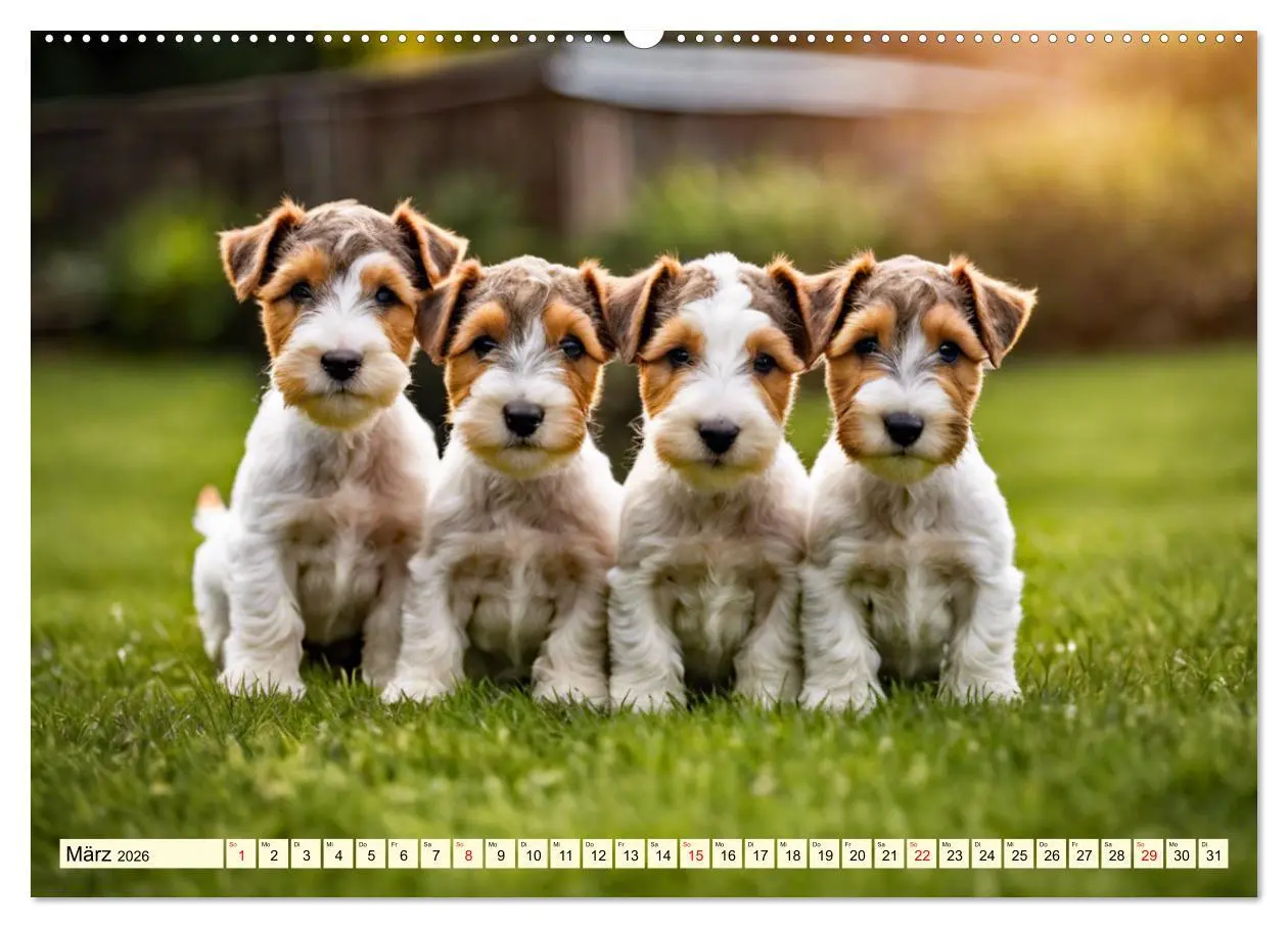 Bild: 9783457403570 | Drahthaar-Foxterrier (Wandkalender 2026 DIN A2 quer), CALVENDO...