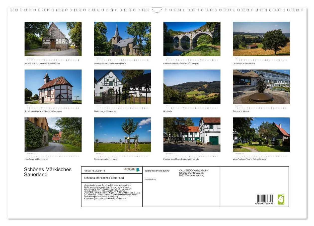 Bild: 9783457883570 | Schönes Märkisches Sauerland (Wandkalender 2026 DIN A2 quer),...