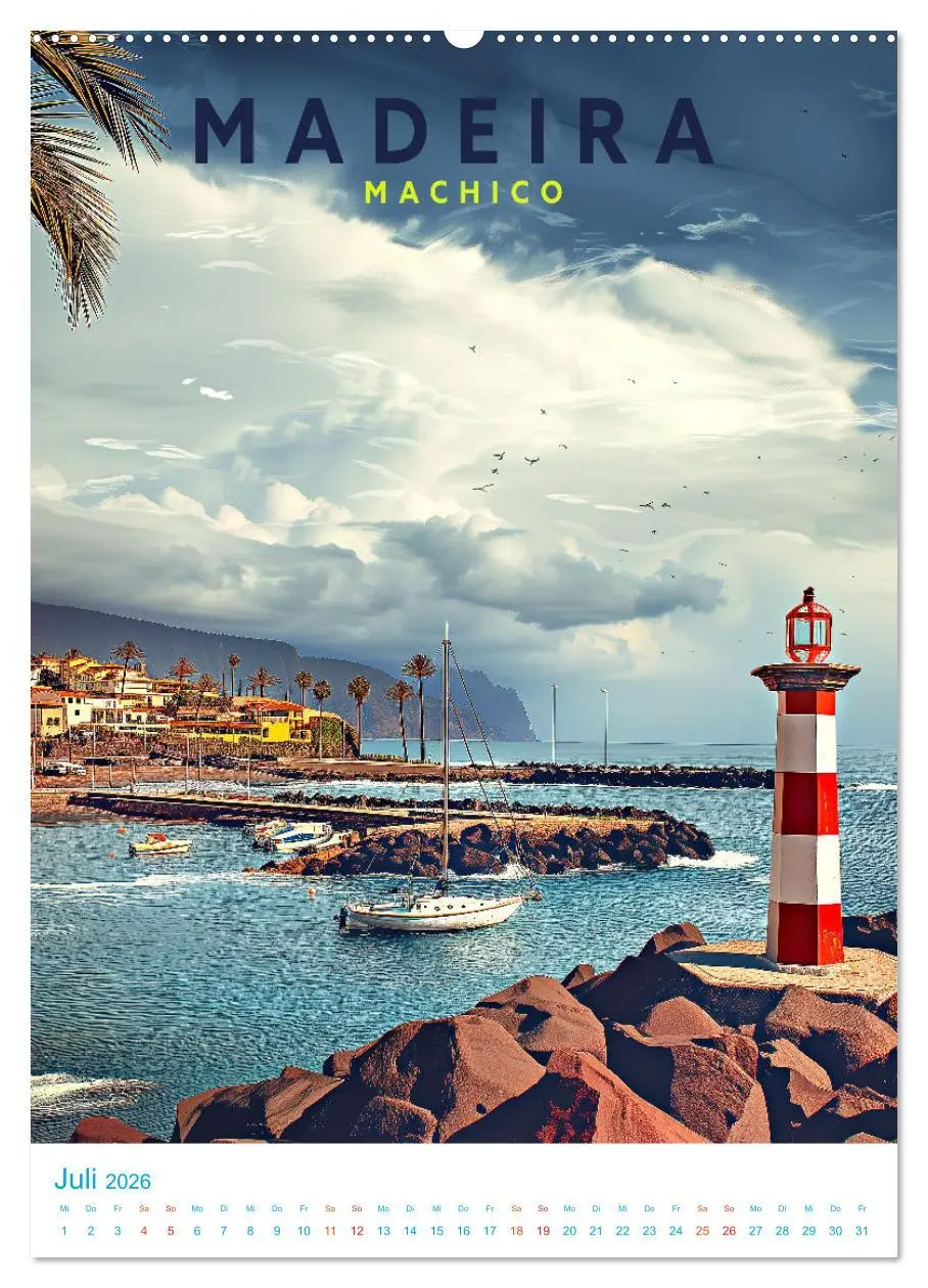 Bild: 9783516283570 | Madeira - Old School Poster Style (hochwertiger Premium...