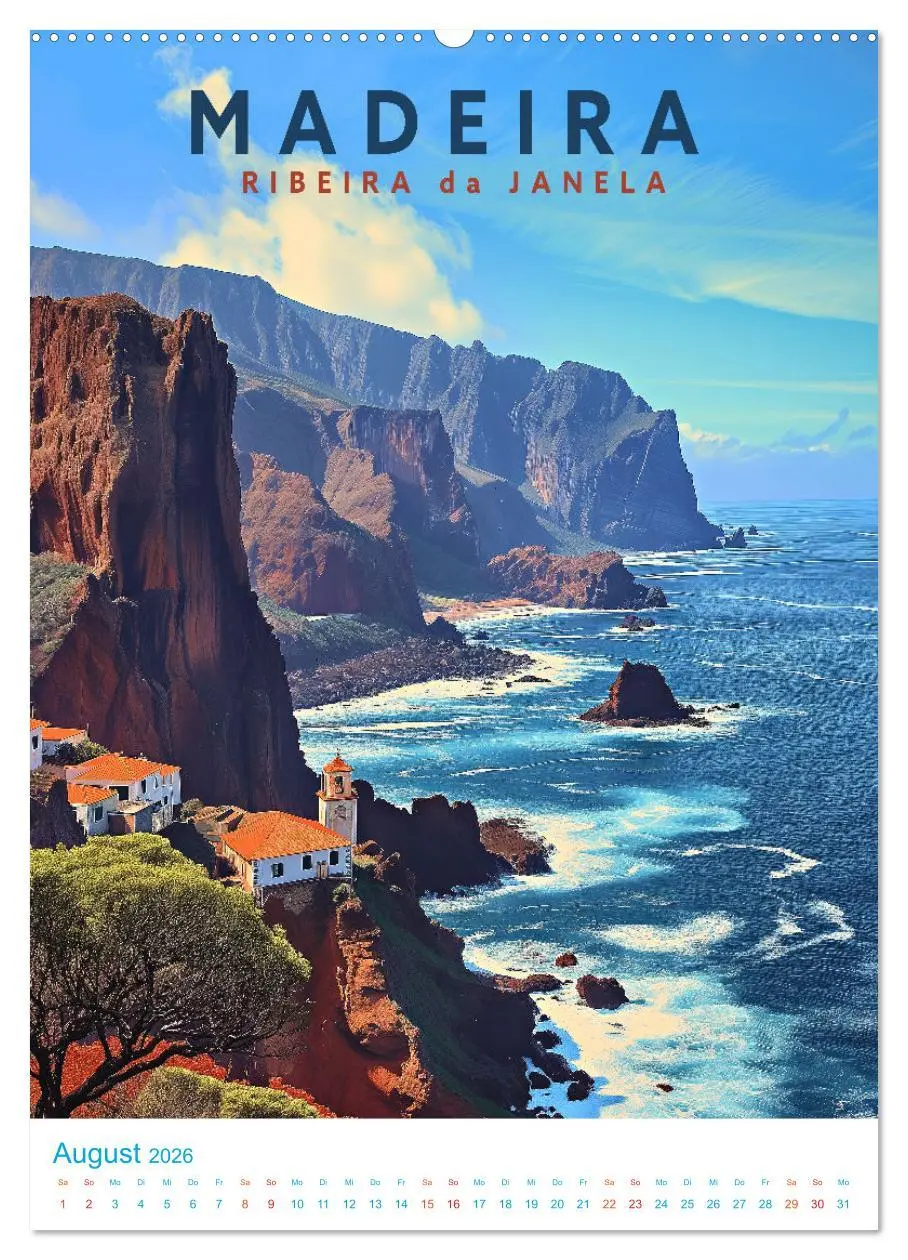 Bild: 9783516283570 | Madeira - Old School Poster Style (hochwertiger Premium...