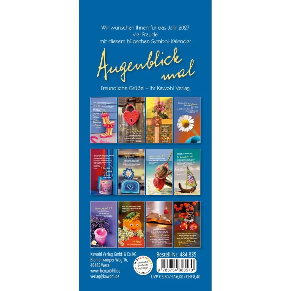 Bild: 9783754883570 | Augenblick mal 2027 | Der (kleine) Symbol-Kalender | Anke Will | 14 S.
