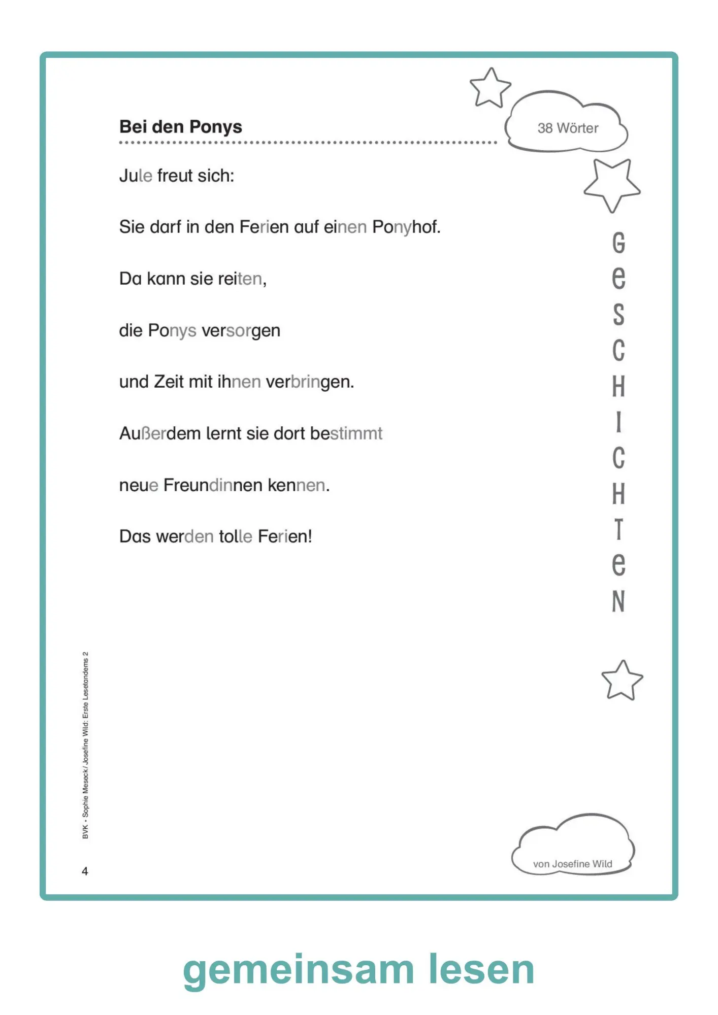 Bild: 9783965203570 | Erste Lesetandems Einfache Texte | Sophie Meseck (u. a.) | Broschüre