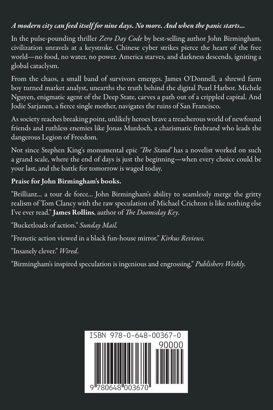 Rückseite: 9780648003670 | Zero Day Code | John Birmingham | Taschenbuch | Englisch | 2023