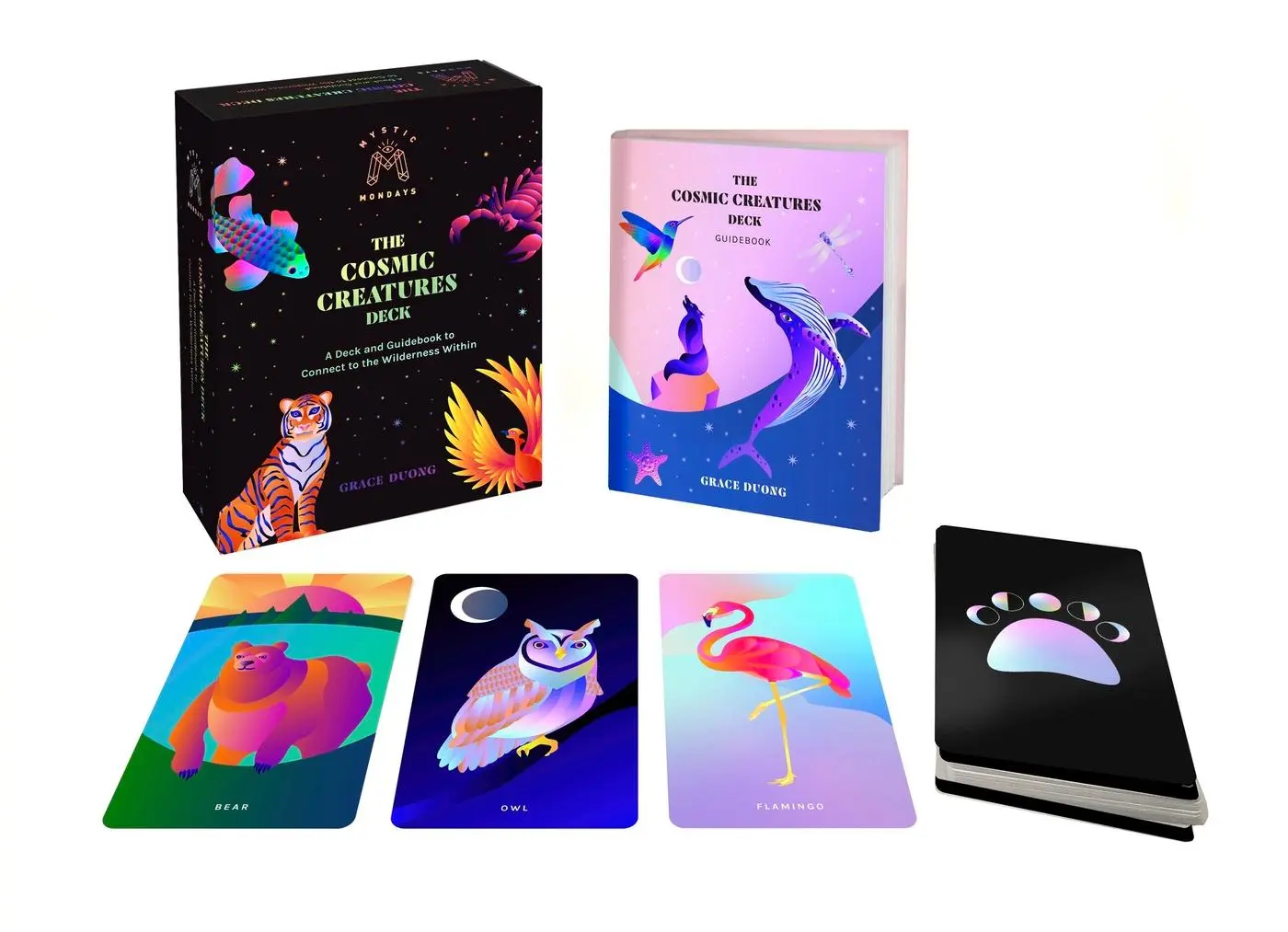 Cover: 9780762473670 | Mystic Mondays: The Cosmic Creatures Deck | Grace Duong | Box | 2022