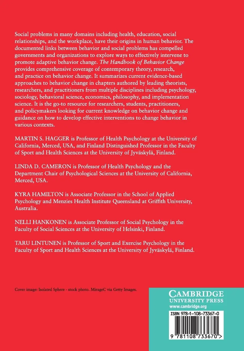 Rückseite: 9781108733670 | The Handbook of Behavior Change | Martin S Hagger (u. a.) | Buch