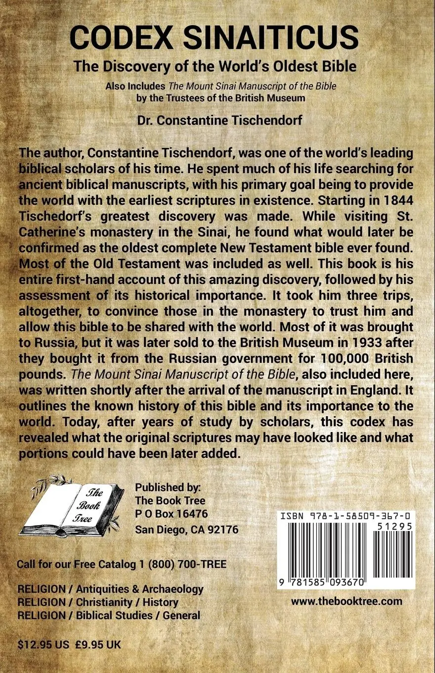 Rückseite: 9781585093670 | Codex Sinaiticus | The Discovery of the World's Oldest Bible | Buch