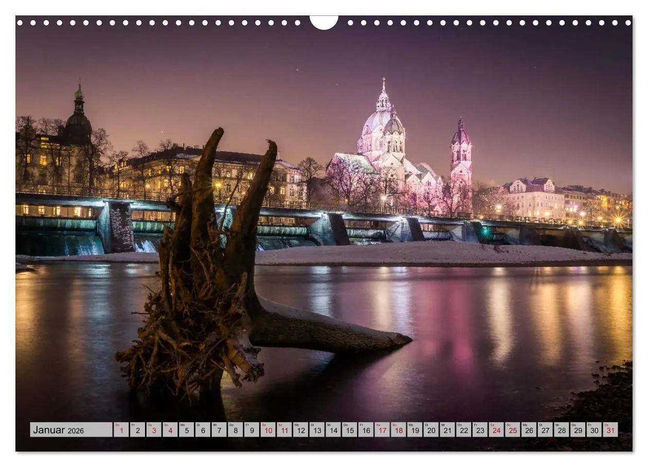 Bild: 9783457873670 | München - Lichter der Großstadt (Wandkalender 2026 DIN A3 quer),...