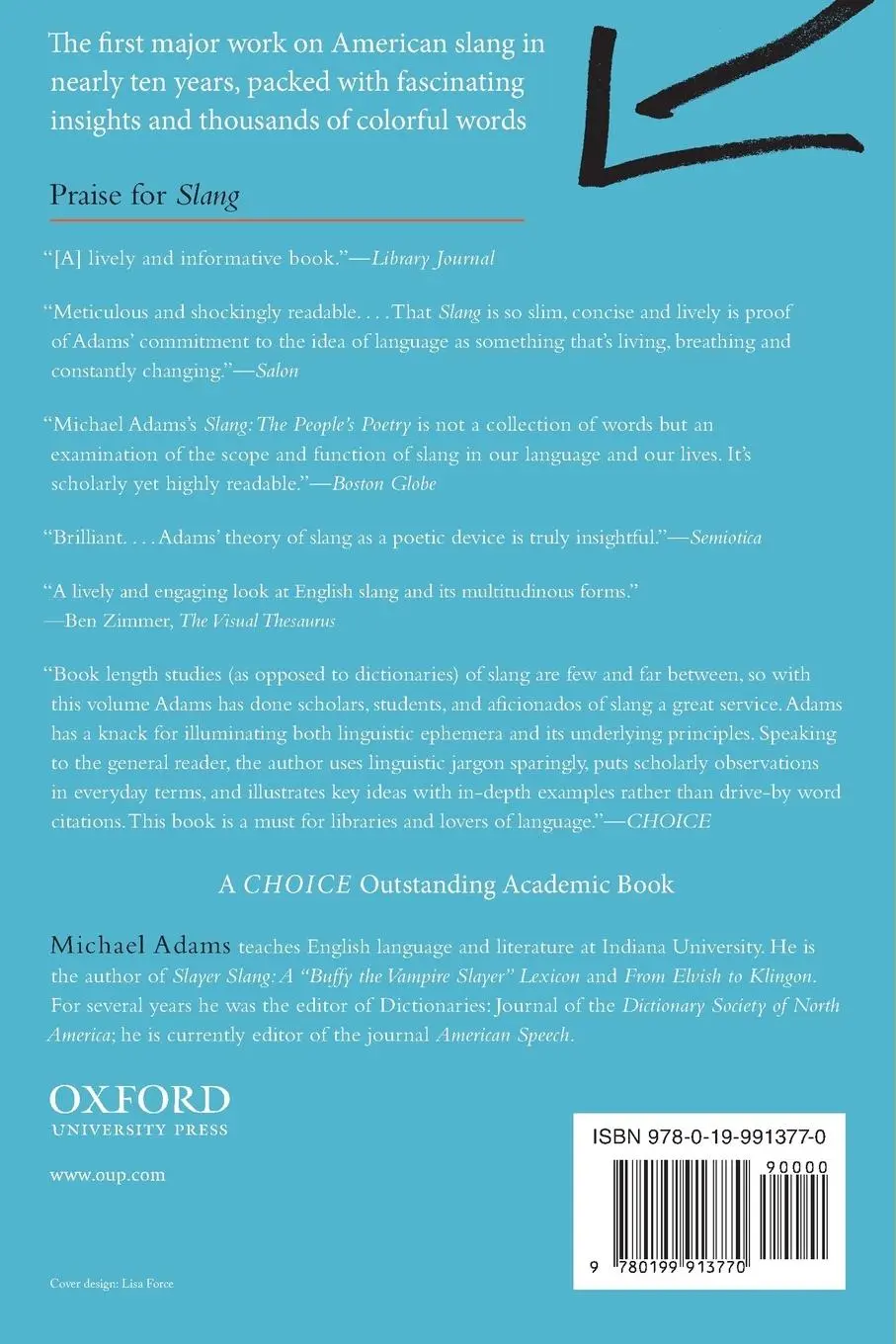 Rückseite: 9780199913770 | Slang | The People's Poetry | Michael Adams | Taschenbuch | Englisch