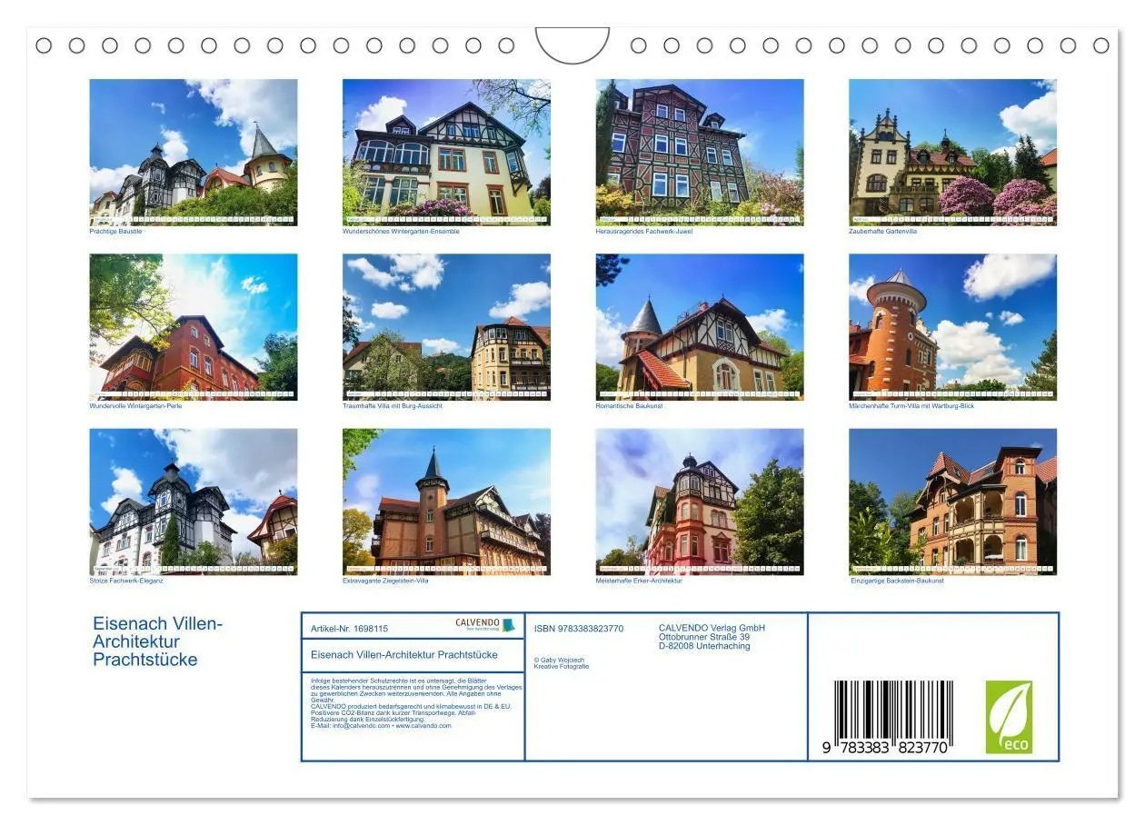Bild: 9783383823770 | Eisenach Villen-Architektur Prachtstücke (Wandkalender 2025 DIN A4...