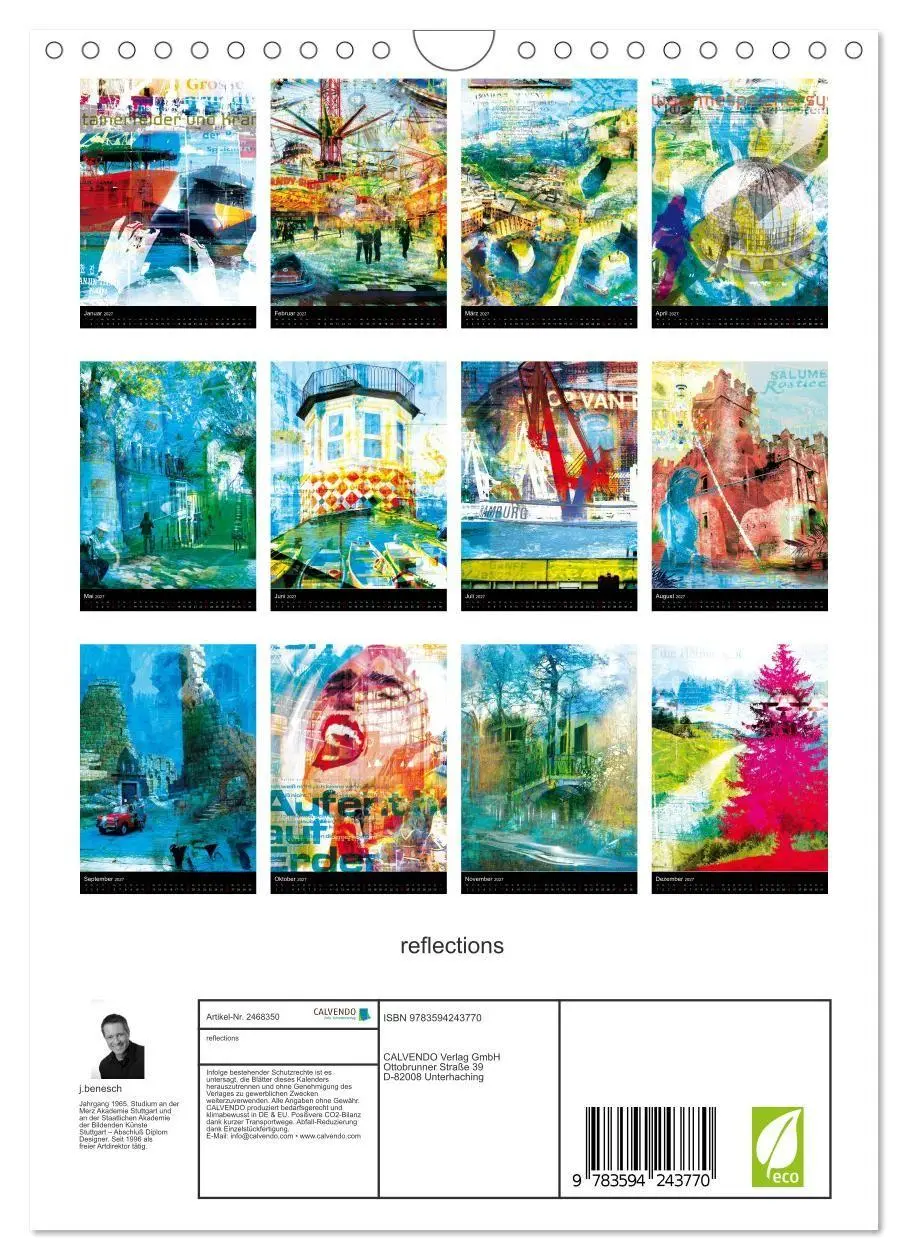 Bild: 9783594243770 | reflections (Wandkalender 2027 DIN A4 hoch), CALVENDO Monatskalender
