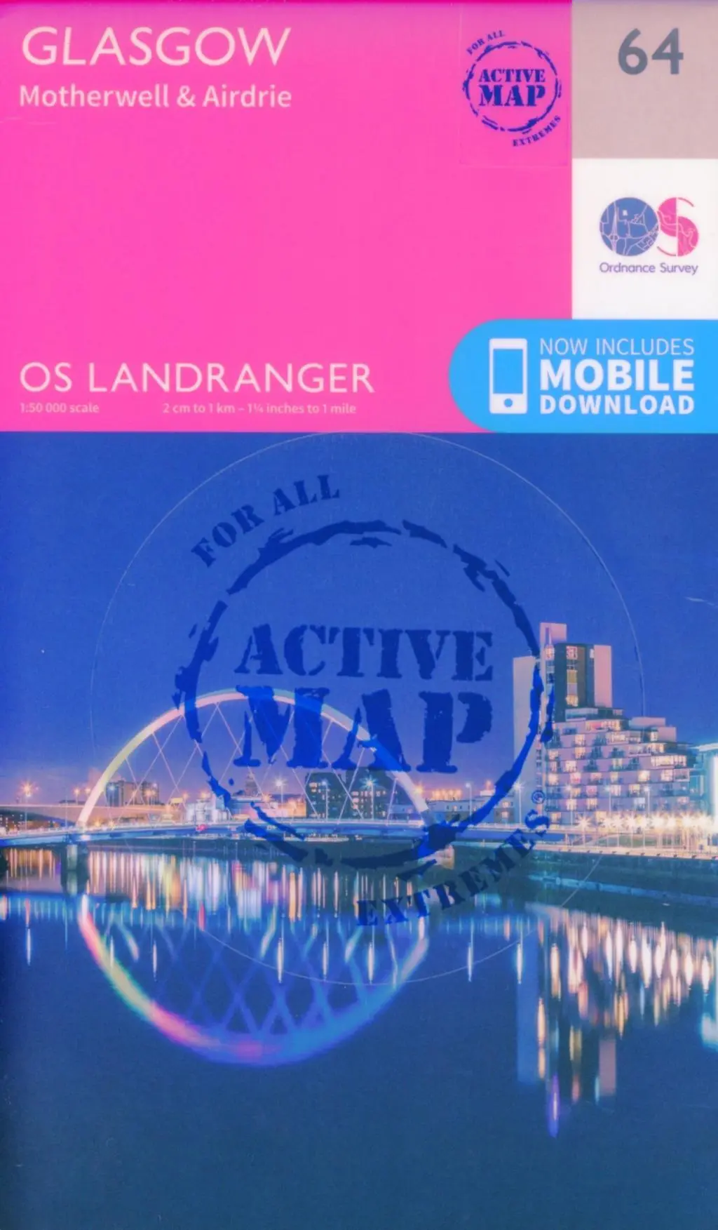 Cover: 9780319473870 | Glasgow, Motherwell &amp; Airdrie | Ordnance Survey | (Land-)Karte | 2016