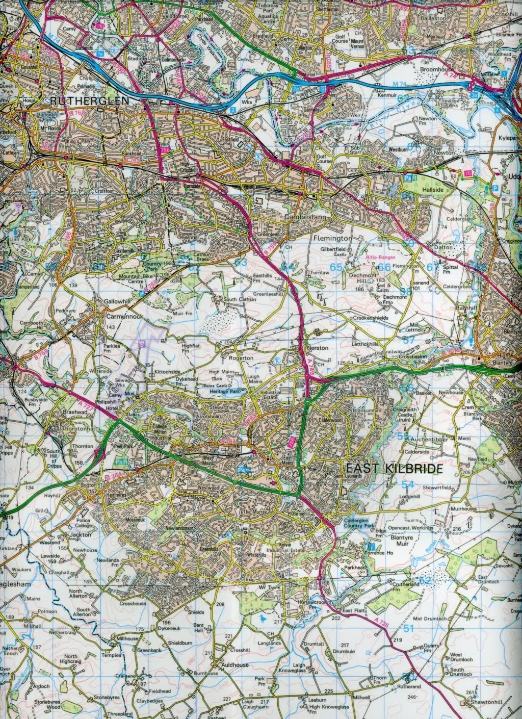Bild: 9780319473870 | Glasgow, Motherwell &amp; Airdrie | Ordnance Survey | (Land-)Karte | 2016