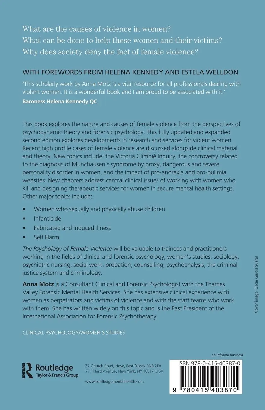 Rückseite: 9780415403870 | The Psychology of Female Violence | Crimes Against the Body | Motz