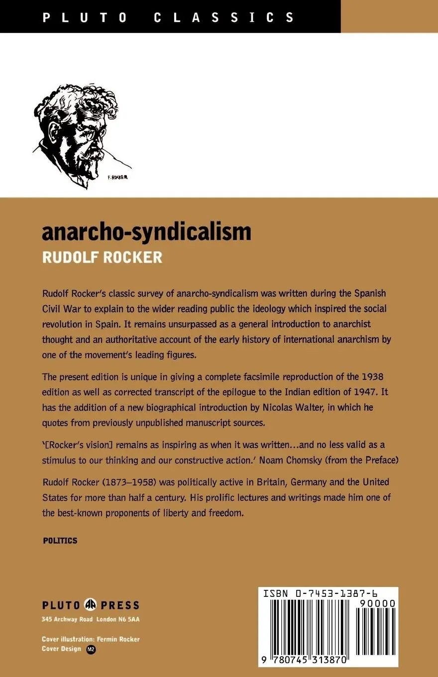 Rückseite: 9780745313870 | Anarcho-Syndicalism | Rudolf Rocker | Taschenbuch | Englisch | 1998