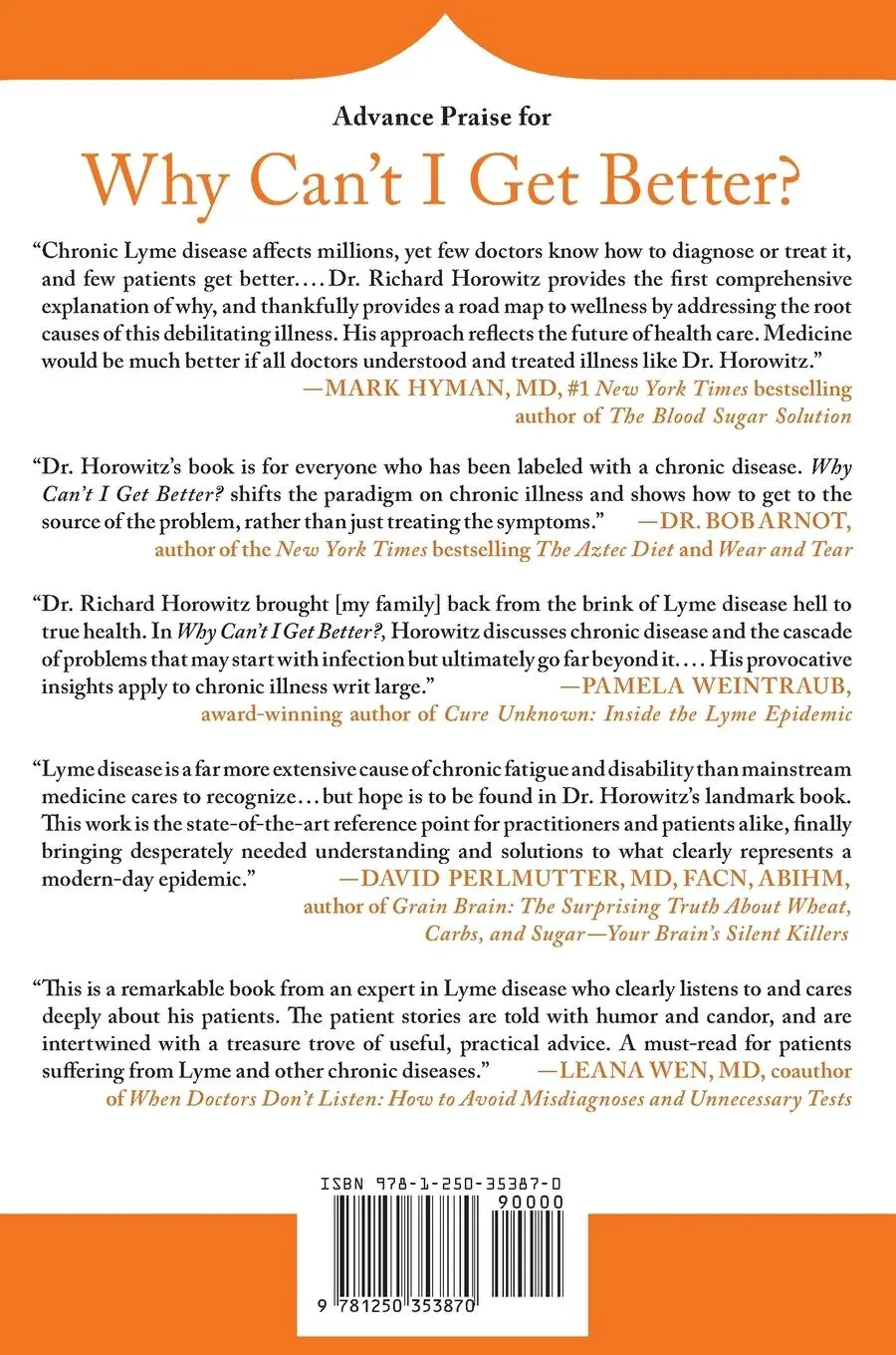 Rückseite: 9781250353870 | Why Can't I Get Better? Solving the Mystery of Lyme and Chronic D