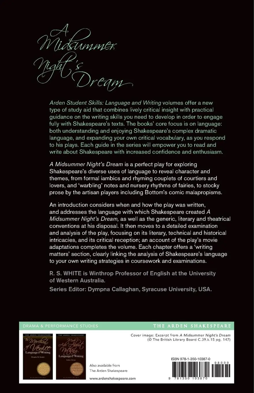 Rückseite: 9781350103870 | A Midsummer Night's Dream: Language and Writing | R. S. White | Buch