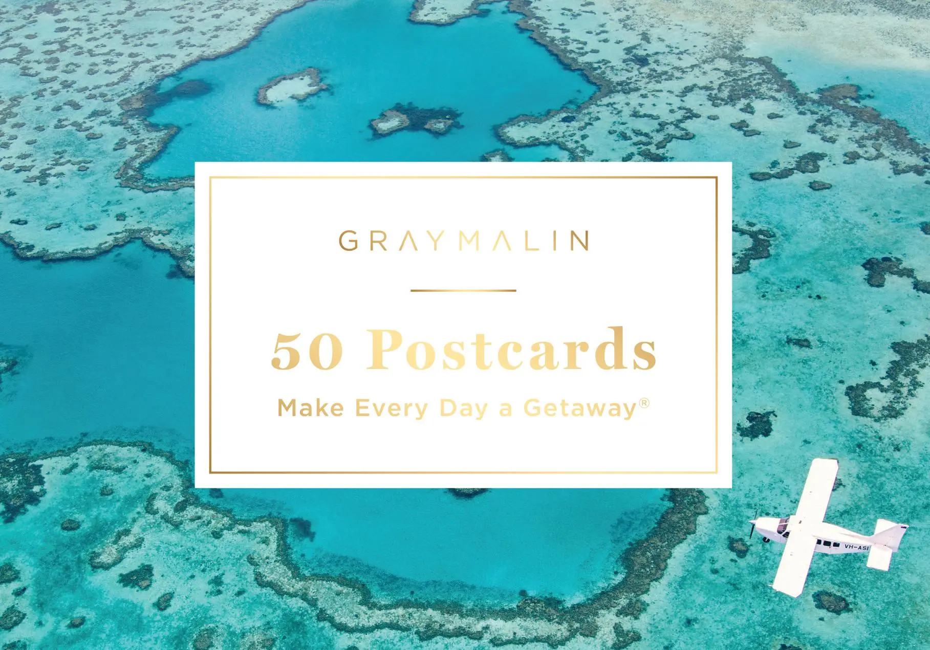 Cover: 9781419743870 | Gray Malin: 50 Postcards (Postcard Book) | Make Every Day a Getaway