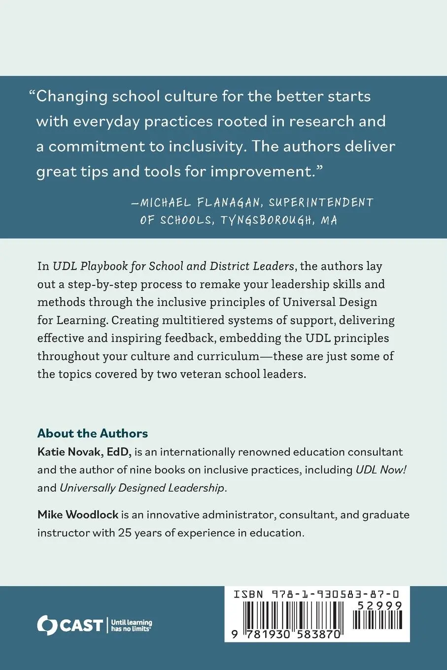 Rückseite: 9781930583870 | UDL Playbook for School and District Leaders | Mike Woodlock (u. a.)