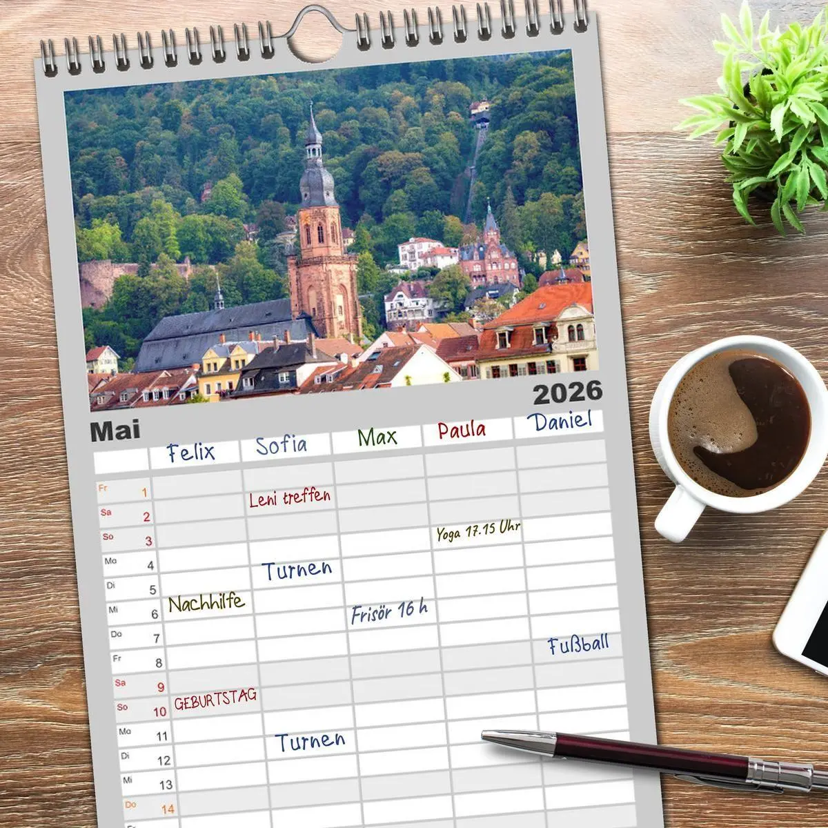 Bild: 9783516493870 | Familienplaner 2026 - Mein Heidelberg - Unterwegs zwischen Neckar...