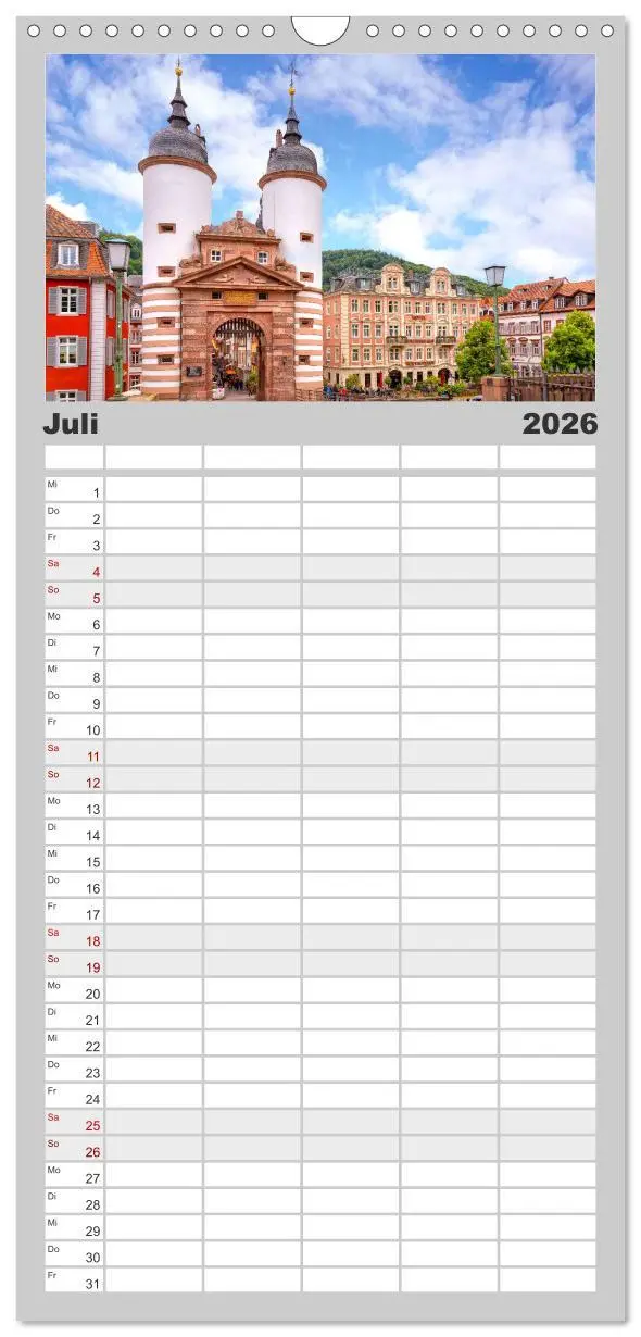 Bild: 9783516493870 | Familienplaner 2026 - Mein Heidelberg - Unterwegs zwischen Neckar...