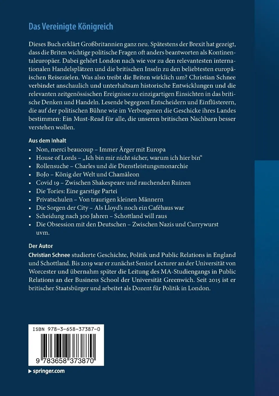 Rückseite: 9783658373870 | Das Vereinigte Königreich | Christian Schnee | Taschenbuch | xiv