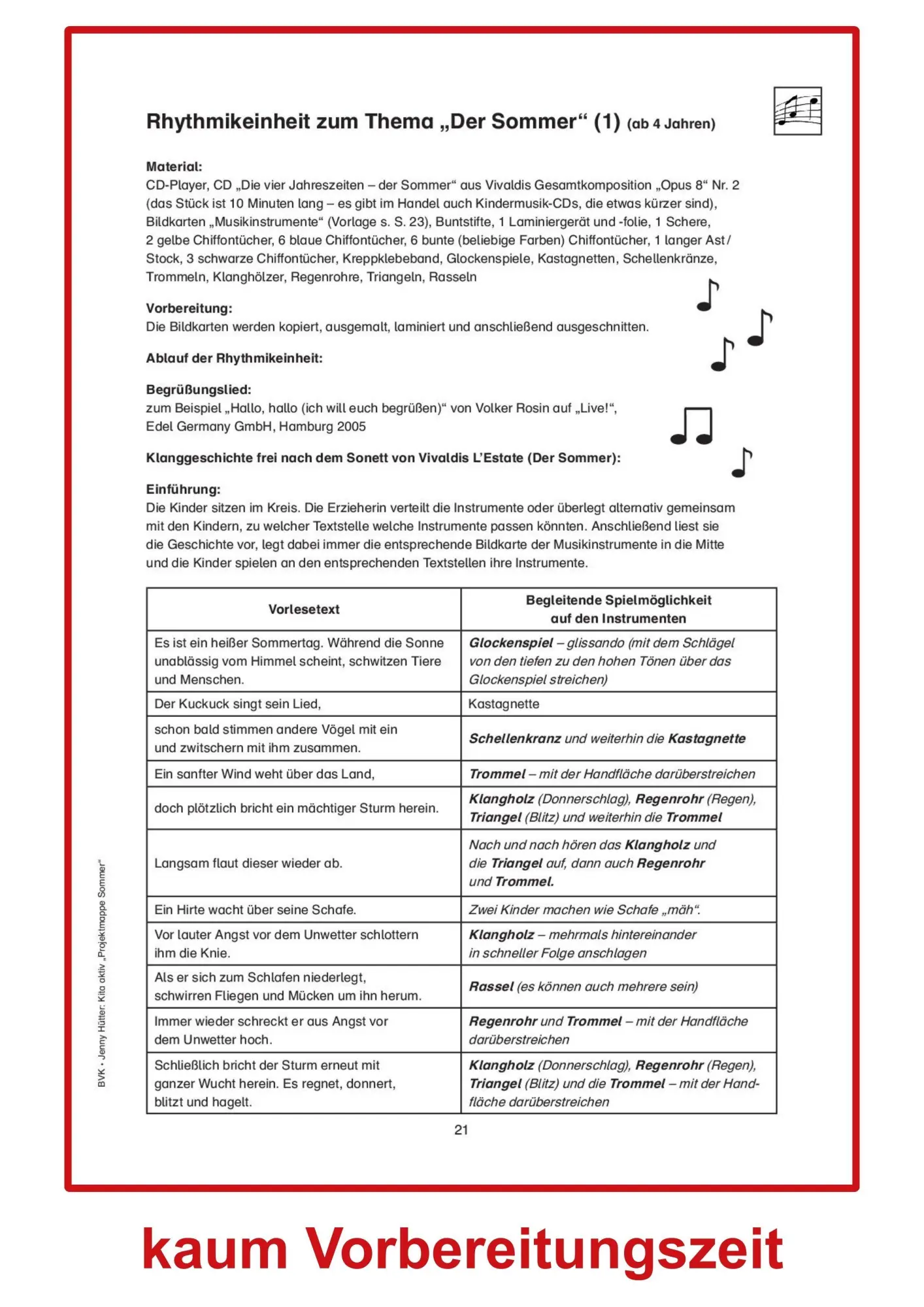 Bild: 9783867403870 | Kita aktiv "Projektmappe Sommer" | Jenny Hütter | Taschenbuch | 64 S.
