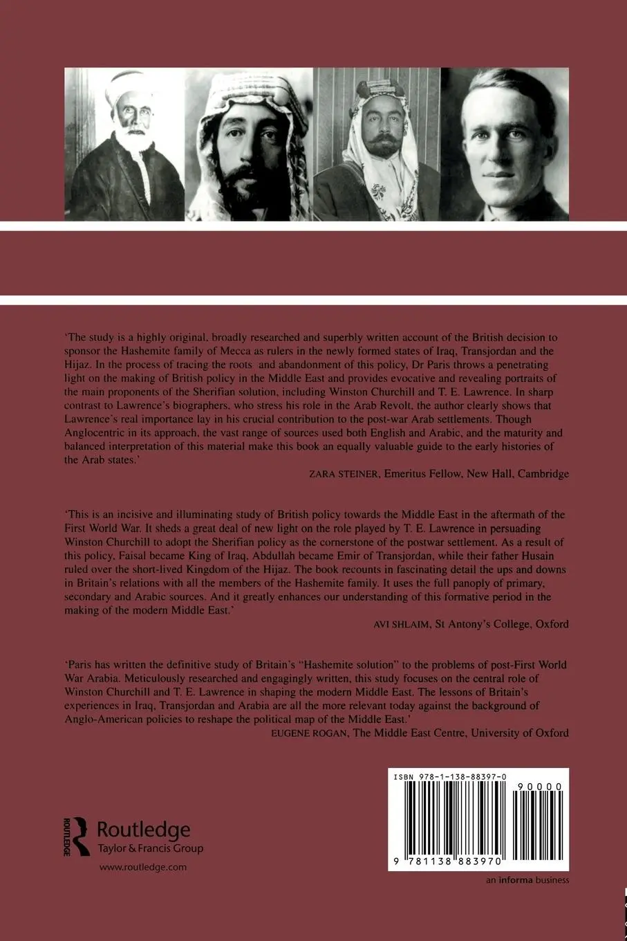 Rückseite: 9781138883970 | Britain, the Hashemites and Arab Rule | The Sherifian Solution | Paris