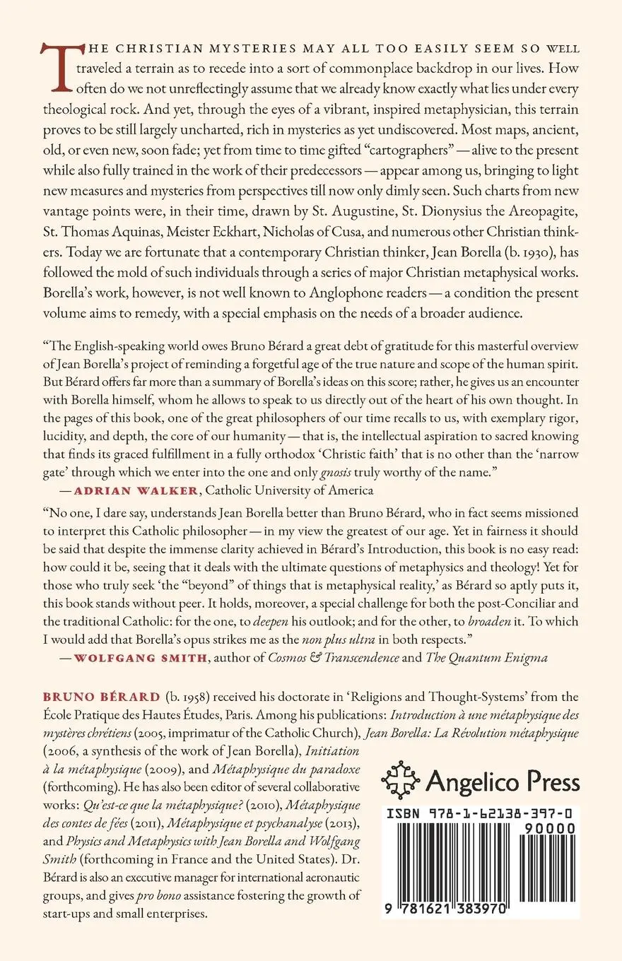 Rückseite: 9781621383970 | A Metaphysics of the Christian Mystery | Bruno Berard | Taschenbuch