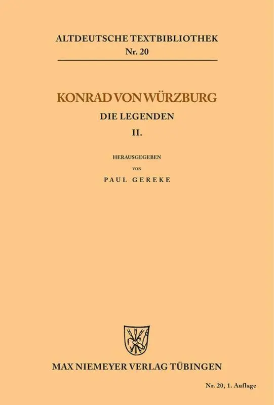 Cover: 9783110483970 | Die Legenden II | Paul Gereke | Taschenbuch | Kartoniert / Broschiert