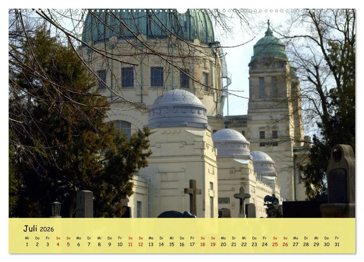 Bild: 9783457393970 | Am Zentralfriedhof in Wien (hochwertiger Premium Wandkalender 2026...