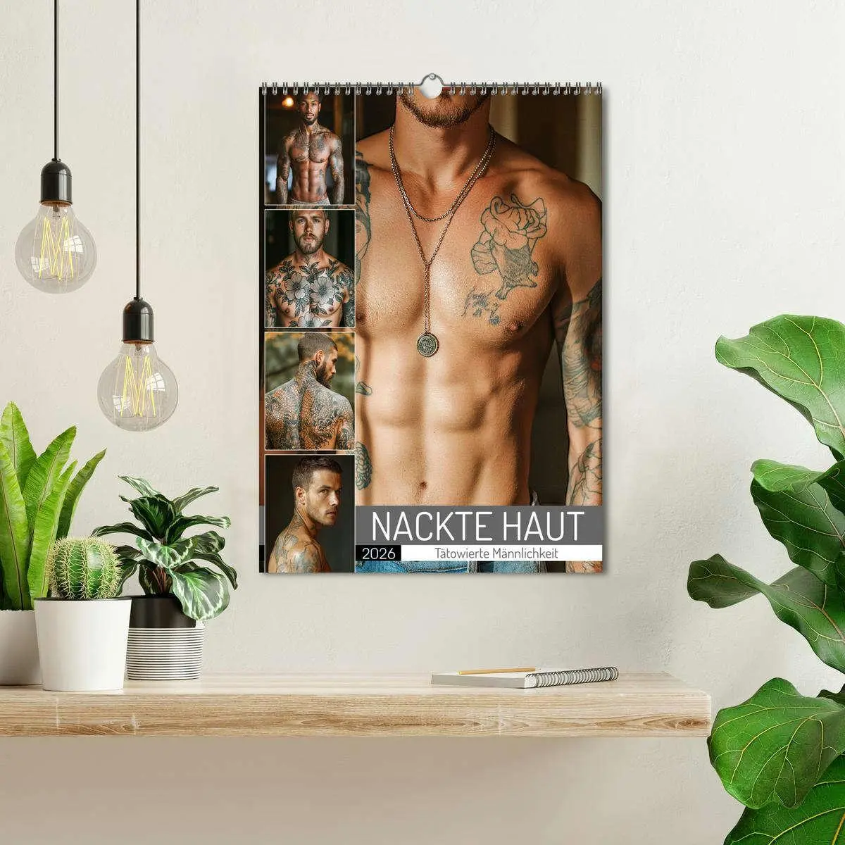 Bild: 9783516243970 | NACKTE HAUT - Tätowierte Männlichkeit (Wandkalender 2026 DIN A3...