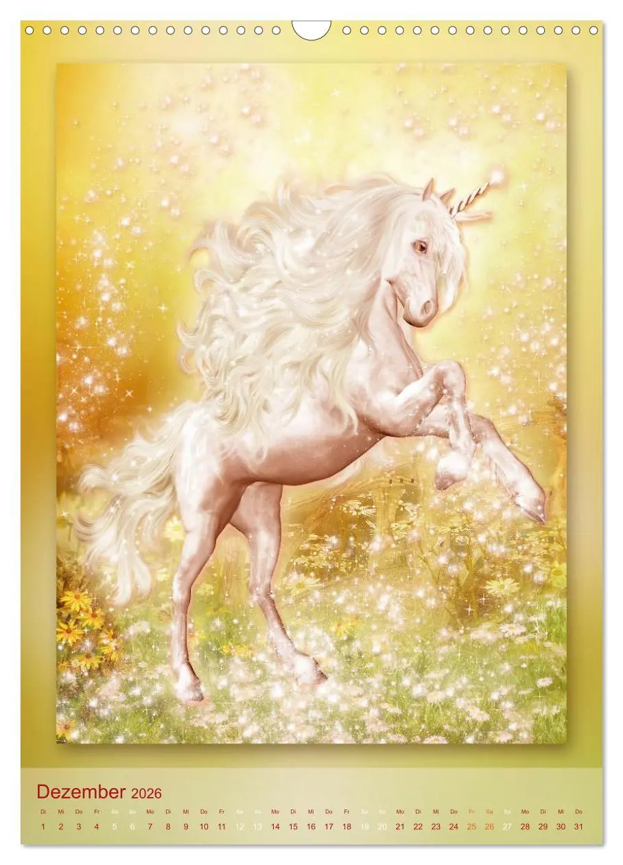 Bild: 9783516483970 | Einhörner - Kalender (Wandkalender 2026 DIN A3 hoch), CALVENDO...