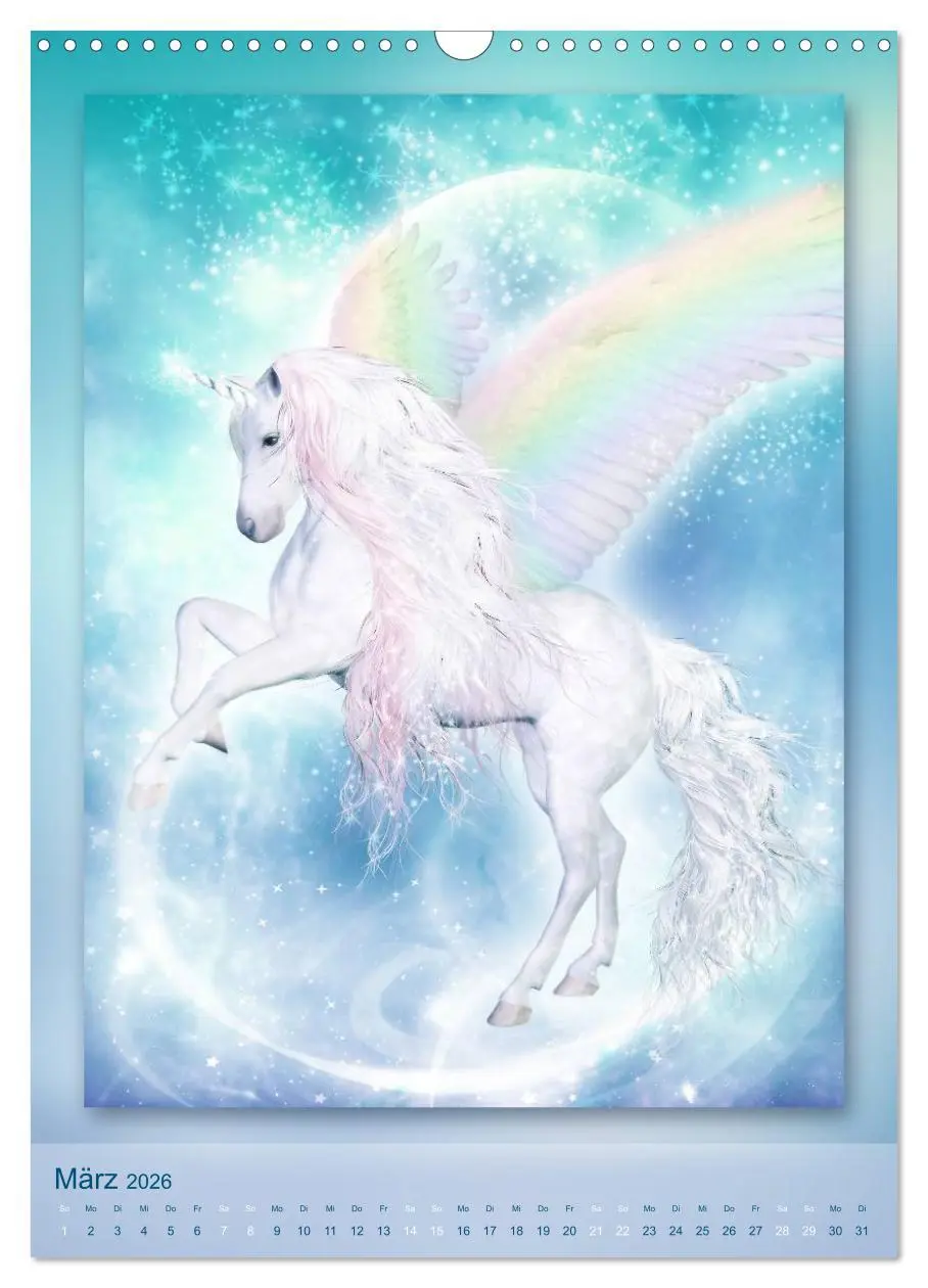 Bild: 9783516483970 | Einhörner - Kalender (Wandkalender 2026 DIN A3 hoch), CALVENDO...